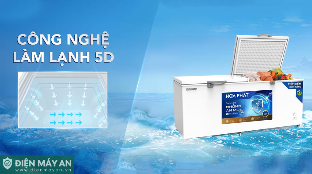 Tủ đông chống ăn mòn Hòa Phát 783 lít HPF AD6783.CR